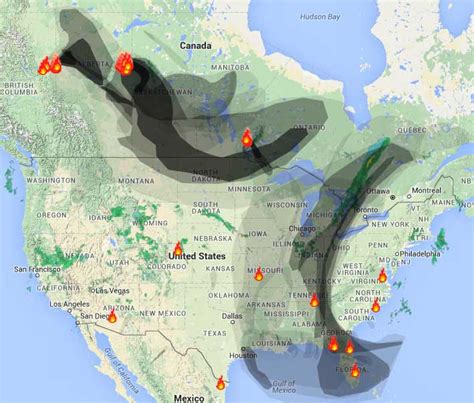 Smoke from Alberta fires affects the U.S., May 7, 2016 - Wildfire Today