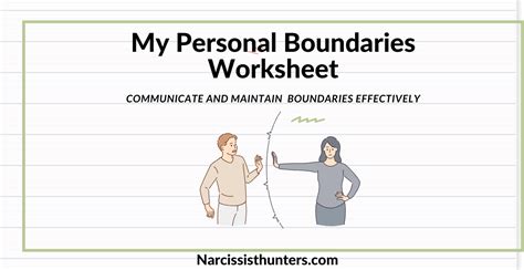 My Personal Boundaries Worksheet - Narcissist Hunter