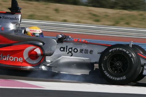 F1 2007 - Lewis Hamilton McLaren Editorial Stock Image - Image of 2007, test: 10772409