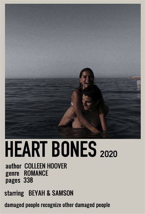 the poster for heart bones, which features two people in water and one ...