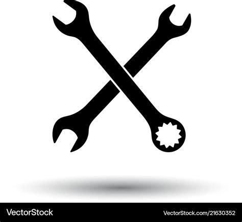 Crossed wrench icon Royalty Free Vector Image - VectorStock