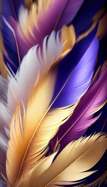 Premium Photo | A colorful feather wallpaper that says'feathers'on it