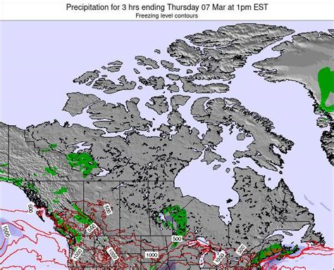 Canada Precipitation for 3 hrs ending Wednesday 19 Aug at 2pm EDT