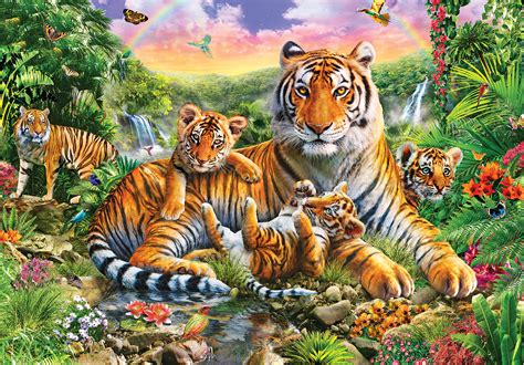 Tiger Family, 1500 Pieces, Kodak | Puzzle Warehouse