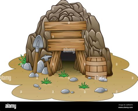 Vector illustration of Cartoon cave entrance Stock Vector Image & Art - Alamy