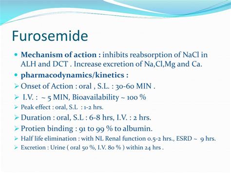 PPT - Diuretics and furosmide PowerPoint Presentation, free download - ID:2207247