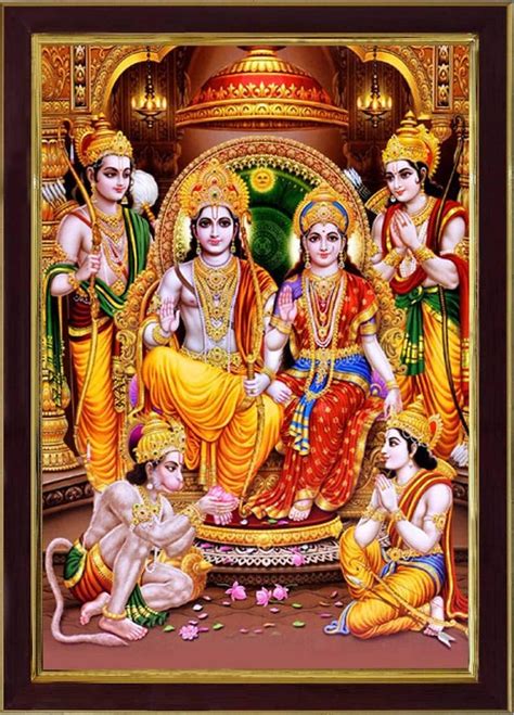 Shri Ram Darbar Sparkle Coated Framed Home Decorative Gift - Etsy