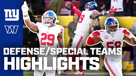 Watch ALL 6 takeaways by Giants in Washington | Giants vs. Commanders Highlights