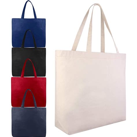 Extra Large Canvas Tote Bags Wholesale with Hook and Loop Closure