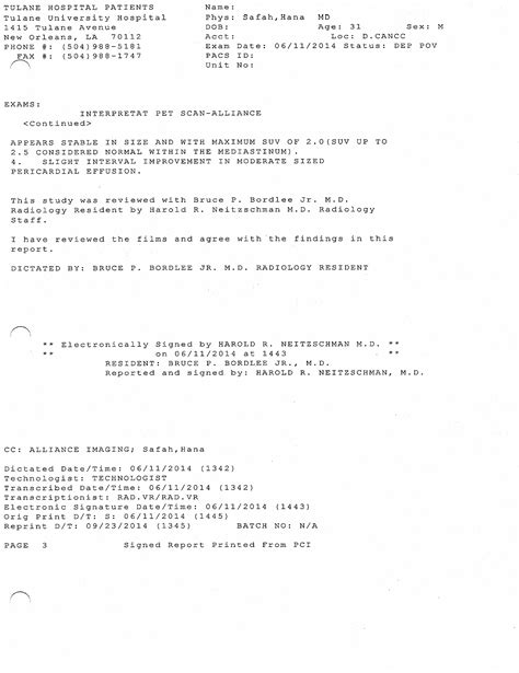 06/12/2014: PET/CT Scan Results from Scan #8 – Craig