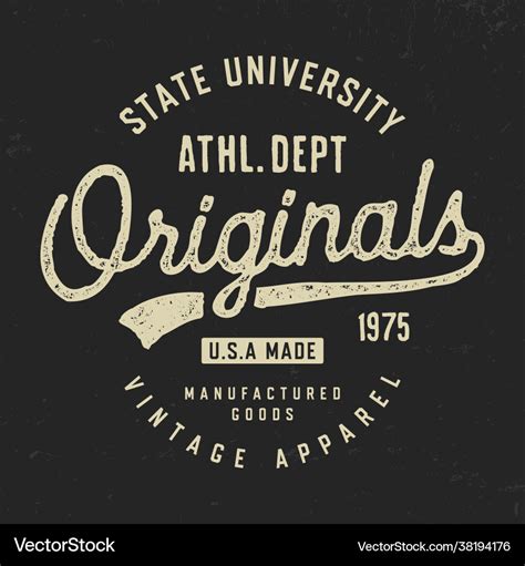 Originals athletic dept t shirt design Royalty Free Vector