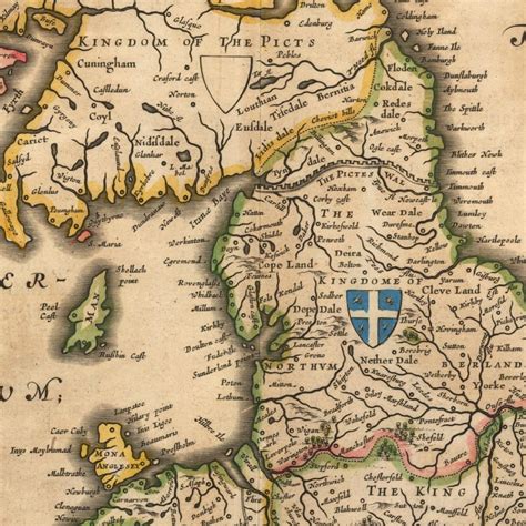 Ancient Map of Britannia 1640 Very Rare Map United Kingdom - Etsy