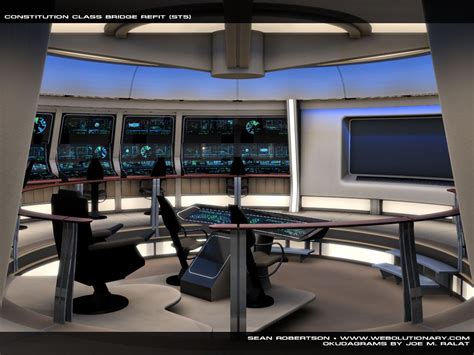 Bridge of Constitution-class (refit) starship | Star trek images, Star trek starships, Star trek