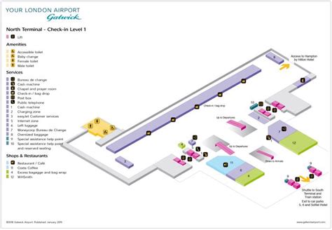 Gatwick Airport(LGW) Terminal Maps, Shops, Restaurants, Food Court 2024