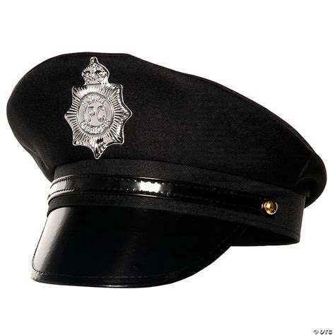 Adults Black Police Officer Hat | Oriental Trading