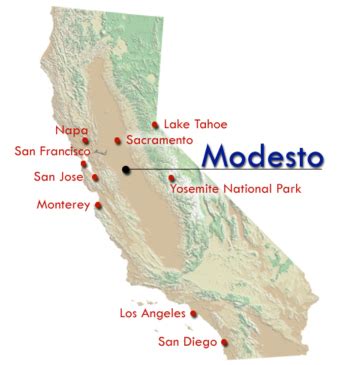 Modesto, California Map