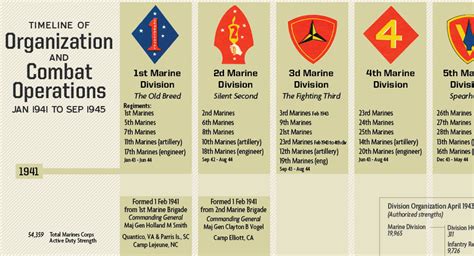 US Marine Corps Divisions in World War II – HistoryShots InfoArt