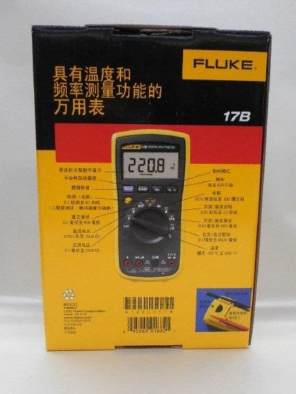 FLUKE 17B F17B Auto Range Digital Multimeter Meter AC/DC/Diode/R/F/Temp ...