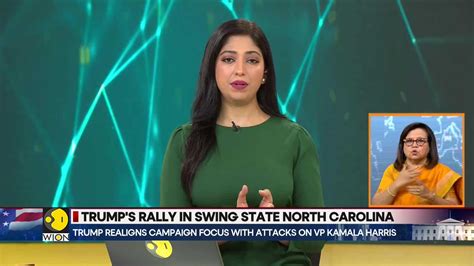 Trump's rally in swing state North Carolina, Trump realigns campaign ...