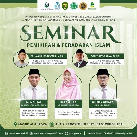 PROGRAM KADERISASI ULAMA (PKU) UNIVERSITAS DARUSSALAM GONTOR & PESANTREN PERSATUAN ISLAM 27 ...