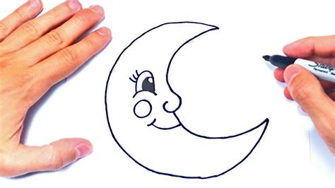 Cómo dibujar un La Luna Paso a Paso, Dibujo de La Luna