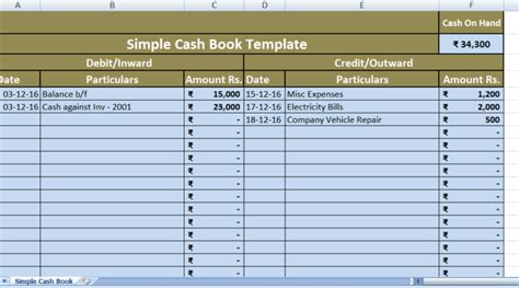 Simple-Cash-Book - Excel templates