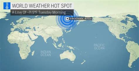 Temperatures plummeting to 73 below zero in Siberia - Recent Climate