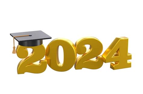 Premium PSD | Class of 2024 3d icon Congratulation graduates design ...