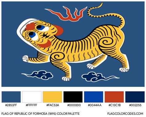 Republic of Formosa (1895) flag color codes