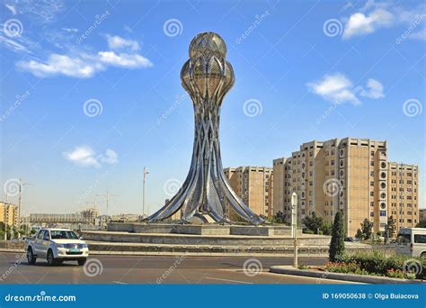 ASHGABAT, TURKMENISTAN - May 02, 2019: Modern Architecture of Ashgabat. the Monument is Called ...