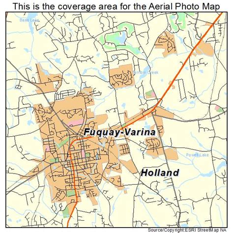 Aerial Photography Map of Fuquay Varina, NC North Carolina