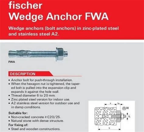 Wedge Bolts - Fischer FWA Wedge Anchor Bolt Manufacturer from Mumbai