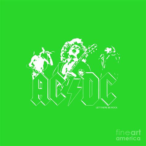 Ac Dc Classic Hard Rock Band Drawing by Karen Yuliarti - Pixels