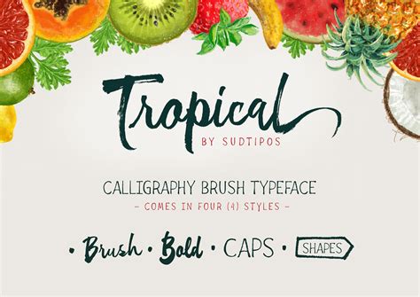 Tropical Font on Pantone Canvas Gallery