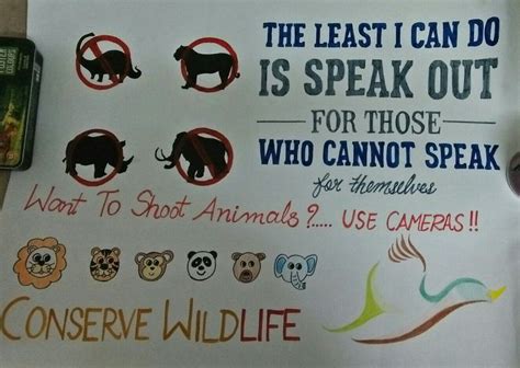 Poster on Wildlife conservation | Poster on save wildlife, Save animals poster, Poster drawing