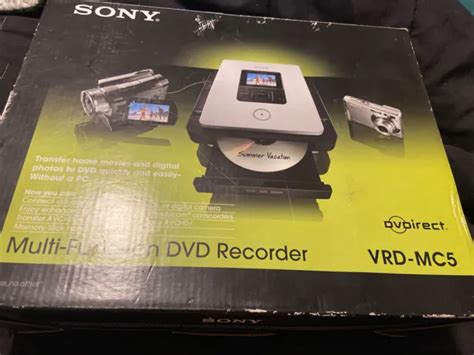 SONY MULTI-FUNCTION DVD Recorder VRD-MC5 Camcorder or VHS to DVD Converter New $189.99 - PicClick
