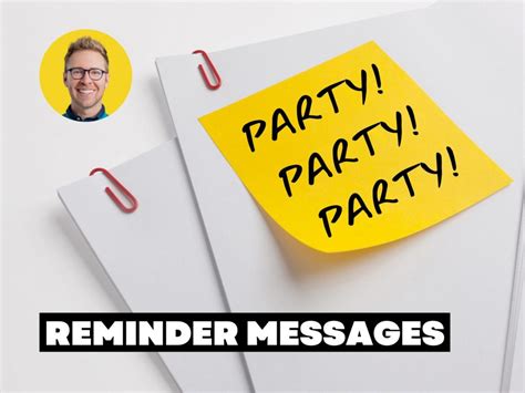 Party Reminder Messages: The 3 You MUST Send