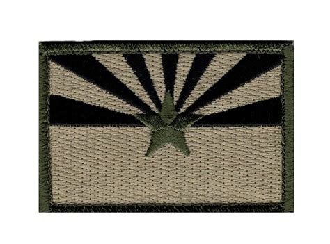 Arizona State Flag Patch (Embroidered Hook) (Green) – MILTACUSA