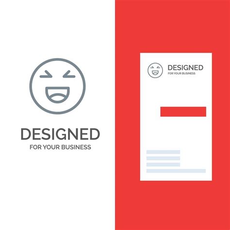Chat Emojis Smile Happy Grey Logo Design and Business Card Template 14566983 Vector Art at Vecteezy