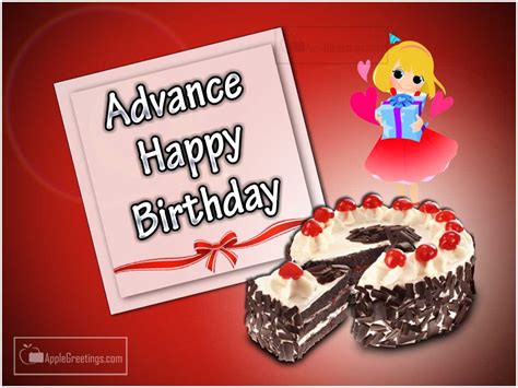 Advance Happy Birthday Cute Images (ID=2272) | AppleGreetings.com