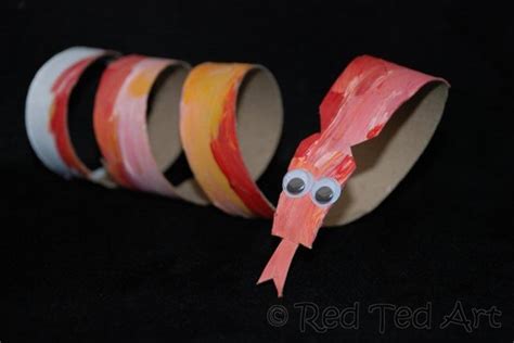 Chinese New Year Craft: Red Snake - Red Ted Art's Blog