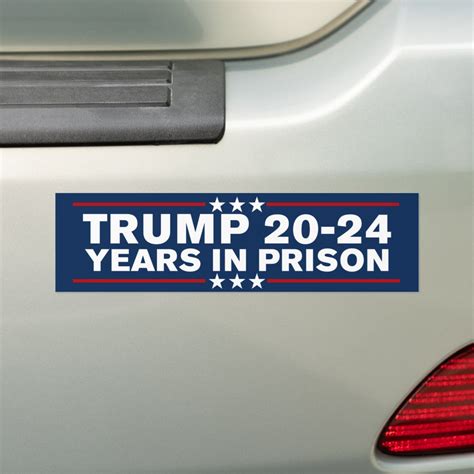 Trump 2024 Years In Prison Lock Him Up Anti-Trump Bumper Sticker | Zazzle