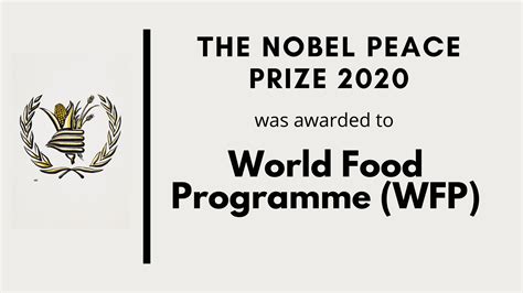 The Nobel Peace Prize 2020 - EDUCATION PORTAL