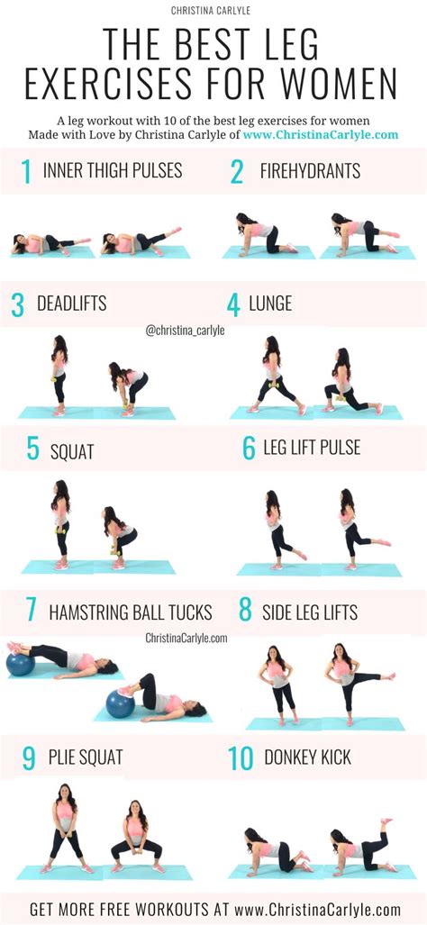 The Best Leg Exercises for Women that Want Tight, Toned Legs | Leg ...