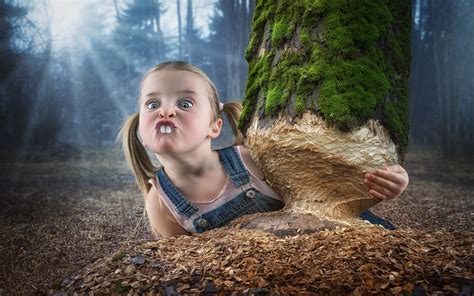 Whimsical Child in Nature: A Stunning HD Wallpaper