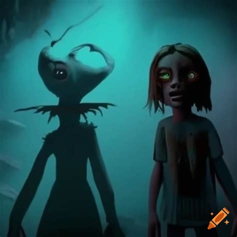 Creepy animation in nickelodeon style on Craiyon
