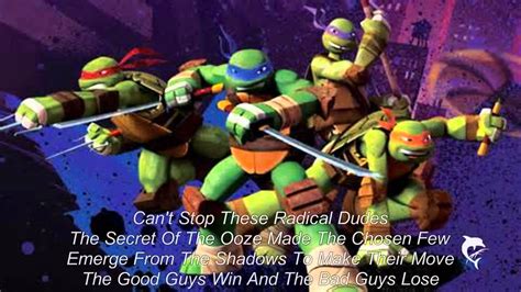 Teenage Mutant Ninja Turtles Theme Song Lyrics - YouTube