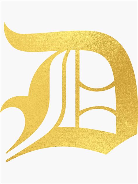 "D – Faux Gold Old English - Letter D" Sticker for Sale by Typeglyphs | Redbubble