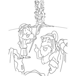 A Pillar of Fire Guides Moses Through the Desert Printable Bible Coloring Pages, free to ...