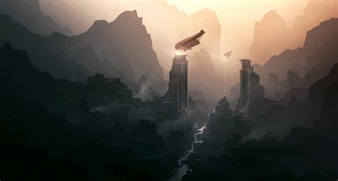 Sci-fi Digital painting I by Grivetart on DeviantArt